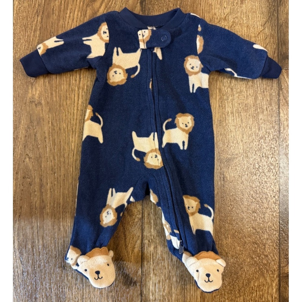 Child Of Mine Preemie Baby Boy Sleeper Outfit Fleece One Piece Reborn Doll Lion